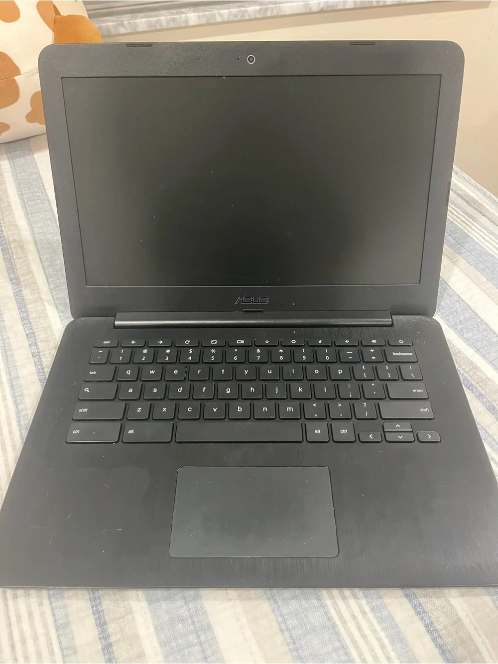 ASUS Black Textured Laptop Bottom Cover with Label Strip
